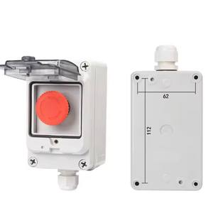 Boîtier de commande d'arrêt d'urgence extérieur avec bouton-poussoir, protection étanche pour cassette audio, bouton d'arrêt <span class=keywords><strong>urgent</strong></span>, boîtier de commande IP67 - Product Image 4