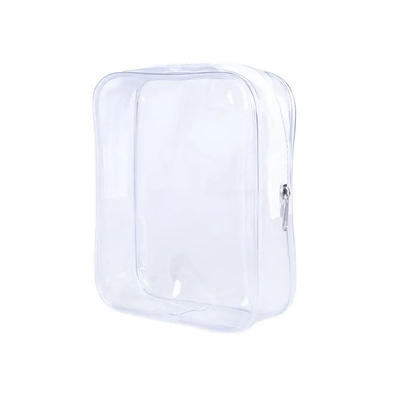 Groothandel Oem Custom Make-Up Tas Transparant Plastic Rits Clear Pvc Cosmetische Tas Pvc Pvc Pouch