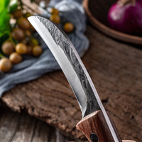 Couteau de chef professionnel de haute qualité en acier inoxydable de 8 pouces avec manche en bois de rose pour couper les fruits et la viande, respectueux de l'environnement