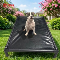 Lit pour chien surélevé en aluminium, imperméable, respirant, avec cadre résistant à la rouille, détachable, lavable, pour toutes les saisons