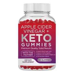 プライベートラベルApple Cider Vinegar Keto Gummies ACV Gummies Ketone BHBは、消化、デトックス、クレンジングをサポートします