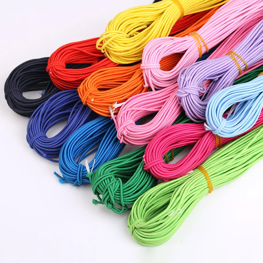 Cuerdas elásticas de goma de color personalizadas, fabricación de fábrica