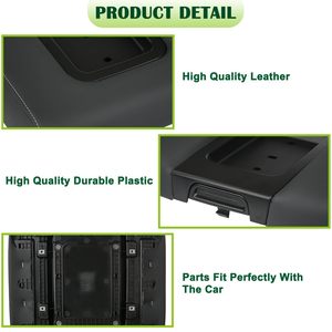 Cubierta para Reposabrazos Delantero Chevrolet, Compartimento de Almacenamiento Negro, Plástico con Tapa, para Silverado Sierra 2014-2024 - Product Image 3