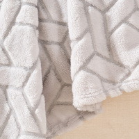 Housse de canapé décorative en polaire texturée 3D de qualité garantie, couvre-lit en flanelle gaufrée de luxe minimaliste pour hôtel et maison
