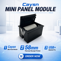 Modul Printer Mini Terintegrasi 58mm, Printer Thermal untuk Struk dan Barcode dengan USB+RS232/TTL