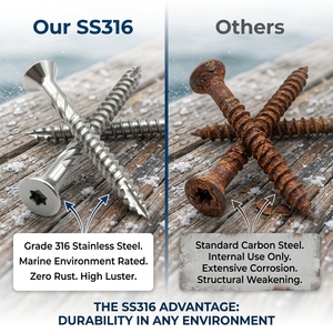 Viti <span class=keywords><strong>per</strong></span> <span class=keywords><strong>Legno</strong></span> in Acciaio Inossidabile 304 all'Ingrosso, Viti Torx a <span class=keywords><strong>Testa</strong></span> Piatta <span class=keywords><strong>per</strong></span> Decking con Gambo Zigrinato Tipo 17 Punti <span class=keywords><strong>per</strong></span> <span class=keywords><strong>Legno</strong></span> Duro - Product Image 4