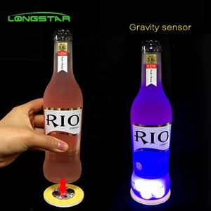 2023 nouvelle barre créative fête de mariage 6cm Ultra mince atmosphère lumière Logo personnalisé Super lumineux perles LED sous-verres - Product Image 3