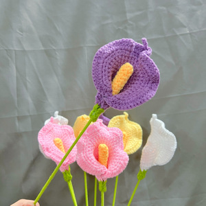 Finished Nordic Novelty Crochet Decoration Calla Lily Flowers Wholesale Custom Handmade Gift <b>Bouquet</b> - Product Image 6