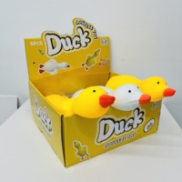 Entrepôt USA – Canard géant réaliste jaune et blanc de 36*16,5 cm, jouet sensoriel anti-stress à presser, canards mignons et moelleux