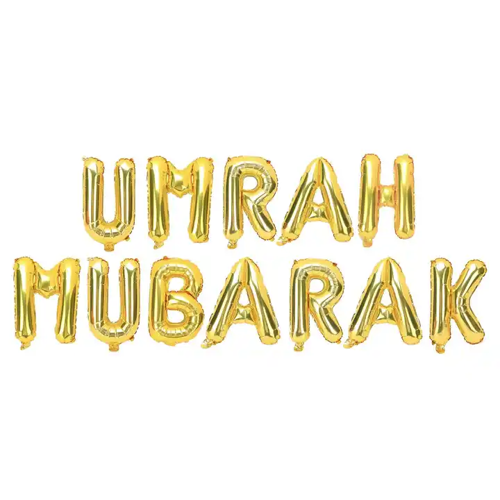 Huiran 16'' Umrah Mubarak Foil Balloon For Muslim Party Decoration Umrah  Mubarak Balloon Decorations Supplies - Buy Huiran 16'' Umrah Mubarak Foil  Balloon For Muslim Party Decoration Umrah Mubarak Balloon Decorations  Supplies