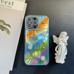 Phụ Kiện Di Động Cầu Vồng Màu Bling Trường Hợp Điện Thoại Cho Iphone 15 Pro Max 16 14 13 12 11 360 Chống Sốc Imd Vỏ Điện Thoại - Product Image 5