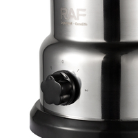 Molino de Especias y Frutos Secos Automático Lavable RAF, Molinillo de Granos de Café de 4 Cuchillas, Molinillo Eléctrico de Acero Inoxidable de 500 ml con Mango