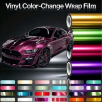 Film vinyle holographique métallisé pour voiture, autocollant métallique pour carrosserie, film adhésif pour enveloppement de véhicule