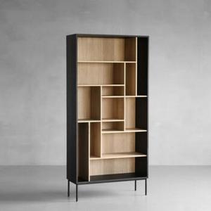 Estantería <span class=keywords><strong>de</strong></span> <span class=keywords><strong>madera</strong></span> negra moderna para el hogar, la Oficina, la sala <span class=keywords><strong>de</strong></span> estar o el dormitorio, estantería <span class=keywords><strong>de</strong></span> <span class=keywords><strong>pared</strong></span> - Product Image 4