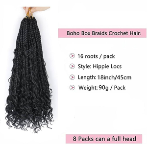 BELEZA Fábrica al por mayor Diosa Locs Caja desordenada Trenzas Crochet Bohemian Hair Curly Pre-Looped Boho <span class=keywords><strong>River</strong></span> Box Trenzado - Product Image 2