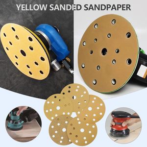 <span class=keywords><strong>Disque</strong></span> de ponçage à crochet et boucle en oxyde d'aluminium jaune de haute qualité, 3 à 6 pouces, durable et haute efficacité pour le polissage du <span class=keywords><strong>bois</strong></span> et du métal - Product Image 6