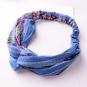 2023 nuovo Design moda donna stile estivo fasce bohémien ragazza croce turbante bandane fasce per <span class=keywords><strong>capelli</strong></span> accessori per <span class=keywords><strong>capelli</strong></span> - Product Image 3