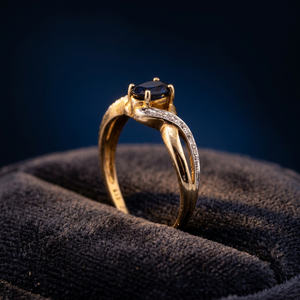 Premium Grade 14K Gold Plated <b>Sterling</b> <b>Silver</b> Engagement <b>Ring</b> Thailand Featuring Natural Blue Topaz Classic Prong <b>Set</b> for - Product Image 2