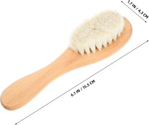 Cepillo para Bebés con Cerdas Suaves de Lana y Mango de Madera para un Peinado Suave - Product Image 4
