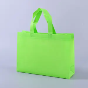 Grosir tas belanja portabel dapat digunakan kembali ramah lingkungan tas non-tenun Logo kustom kain tanpa anyaman tas belanja