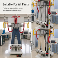 Machine à repasser les jeans automatique à poste unique avec chaudière à vapeur intégrée pour le repassage des pantalons, des pantalons de sport et des pantalons de yoga