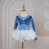 Populaire à la mode enfants filles string manches longues filles velours Ballet jupe justaucorps robe Costume