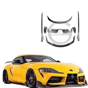 卸売ボディキット2019 + トヨタSupra A90 A91 AimgainキットカーボンファイバーフロントリップサイドスカートスポイラーAimgainリアディフューザー