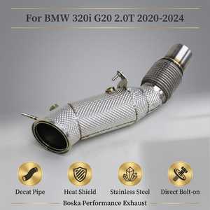 Boska Stainless Steel Free Flow Downpipe Exhaust for BMW 320i G20 2.0T 2020-2024 <strong>Car</strong> Exhaust System <strong>Heatshield</strong> With OPF - Product Image 1