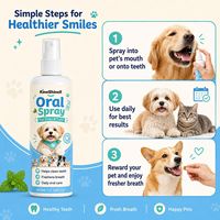 Spray dentaire KineShineX pour chats et chiens : Nettoie les dents, rafraîchit l'haleine et favorise les soins bucco-dentaires quotidiens