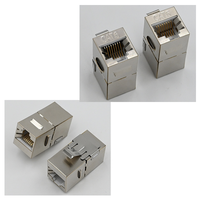 Coupleur RJ45 blindé CAT6-Extension en ligne de prise Keystone en métal pour câble LAN Ethernet, contacts plaqués or