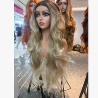 Perruque synthétique 5*5 Closure Body Wave, 32 pouces de long, en mélange de fibres Futura et de fibres haute température