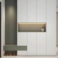 Mueble de Almacenamiento de Zapatos de Madera para Sala de Estar de Apartamento o Villa Moderna, Ahorra Espacio