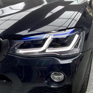 Para BMW X3 (2010-2017) - Conjunto de faros delanteros LED de 12V con luz diurna azul, estilo ceja, modificados, para modelos F25 y F26, faros LED de 12V mejorados - Product Image 4