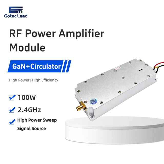 100W Customized 2.4GHz Portable RF Power Amplifier Module 50% Efficiency 28V Aluminum Shell 0.4KG Broadband Shields Drone