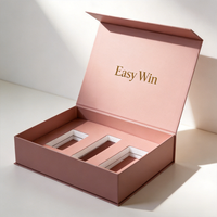 Boîte en carton rigide écologique personnalisée de luxe avec gaufrage pour emballages cadeaux de cosmétiques, de soins de la peau et de maquillage de qualité supérieure, vente en gros
