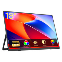 Moniteur de jeu portable Eimio sans fil IPS LCD 18,5 pouces pour PS5 et Switch 1080P 100Hz Alimenté par batterie avec interface Type-C