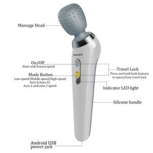 CE RoHS 마사지 스틱 무선 휴대용 마사지 지팡이 방수 디자인 6 모드 휴대용 마사지 지팡이 - Product Image 3