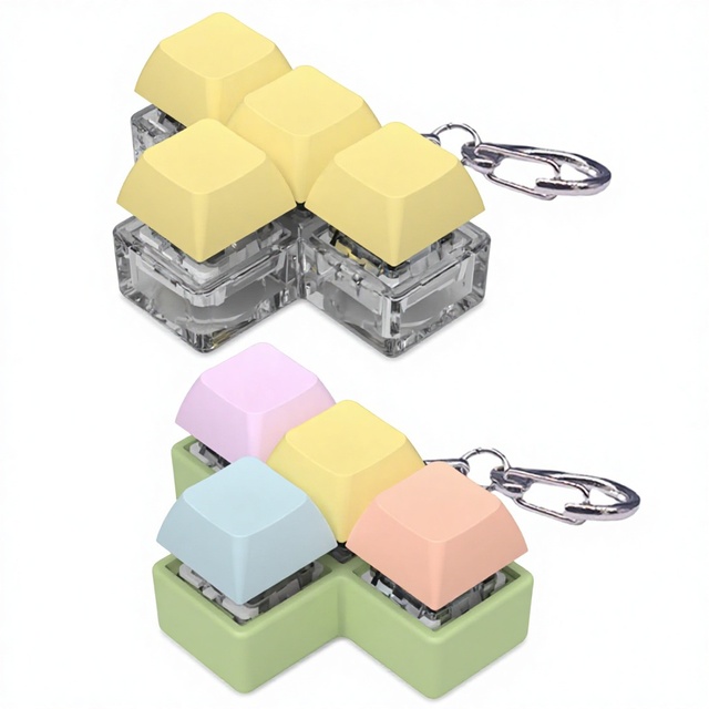Hot Selling Factory Wholesale Custom Led Light Mechanical Keyboard Fidget Toy Linear/tactile Switches Pbt Plastic Resin Keycaps
