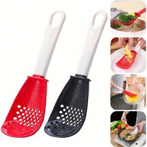 Gran oferta, nueva cuchara de cocina multifuncional, Agujero colgante resistente al calor, colador innovador de prensa de ajo y patatas - Product Image 2