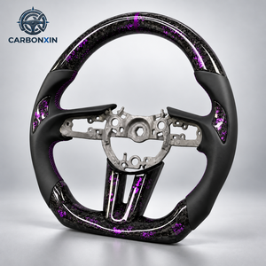 Volant sport à fond plat en fibre de carbone et cuir personnalisé pour Mazda 3 6 CX3 CX4 CX5 CX50 CX30 CX8 CX9 CX90 MX5 2017 - Product Image 3