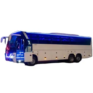 Left Hand Drive Luxury 55 Seats Used Coach Bus with Toilet Air Conditioner for Sale