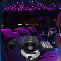 Kit d'éclairage à fibres optiques Shooting Star, LED RGBW, ciel étoilé pour voitures, home cinéma, chambre à coucher, application Bluetooth, télécommande