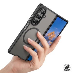 Étui de téléphone magnétique antichoc pour <span class=keywords><strong>Samsung</strong></span> Z Fold 7, étui de téléphone pliable transparent mat, Fundas Carcasa - Product Image 1