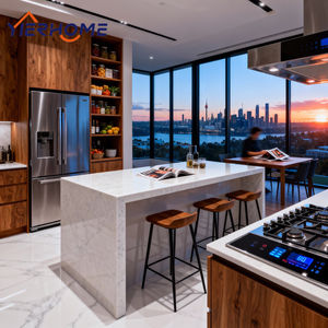 Cuisine modulaire sur mesure avec éclairage LED intégré et îlot multifonctionnel - Product Image 2