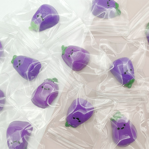 Hot Sale TPR Cute Mini Vegetable Eggplant Mochi <b>Squishy</b> Slow Return Hand Exercise Squeeze Stress Relieve Toys for Kids Adults - Product Image 3
