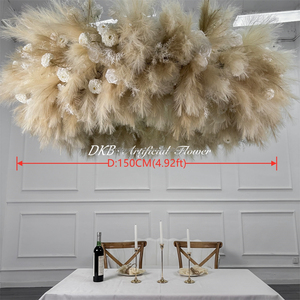 Décorations de plafond en fleurs artificielles de style nouveau, fabriquées sur mesure par DKB Factory, décorations suspendues en fleurs artificielles - Product Image 2