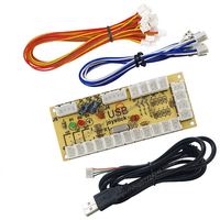 Circuit imprimé de joystick d'arcade USB Encodeur USB d'arcade à délai zéro Kit de carte PC à joystick pour équipement de jeu à modes analogiques numériques