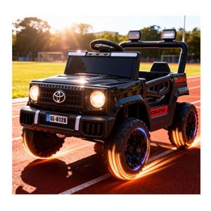 Kids Electric Ride-On Car 2-4 Years Double 6V4Ah Motors Early Learning Battery <b>Phone</b> Remote Steering Wheel <b>Control</b> Durable PVC - Product Image 2