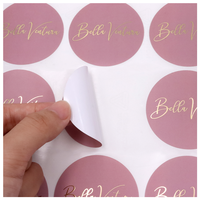 Étiquette de bougie en vinyle, impression étanche de haute qualité, Logo personnalisé, autocollants en feuille d'or