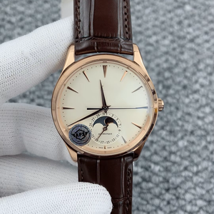 Men's Elegant Mechanical Timepiece with <b>Automatic</b> Movement Moon Phase Display Leather Strap Metal Case for Everyday Wear - Product Image 1